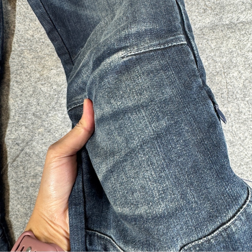 PMJ Motorcycle Jeans Blue Slim Fit Kevlar Riding Pants Size 27 Moto Padded Knee - Picture 12 of 16